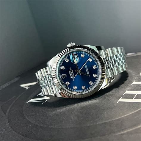 31mm rolex datejust stainless steel blue diamond dial|Rolex Datejust 31 oystersteel.